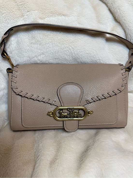 Coach Handbags - Coach Lori Taupe Pebbled Leather Shoulder Bag with Brass Hardware